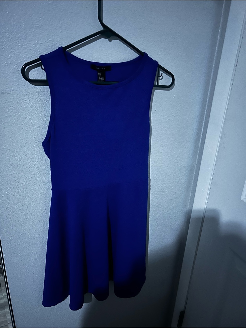 Forever 21 Cobalt Sleeveless Skater Dress